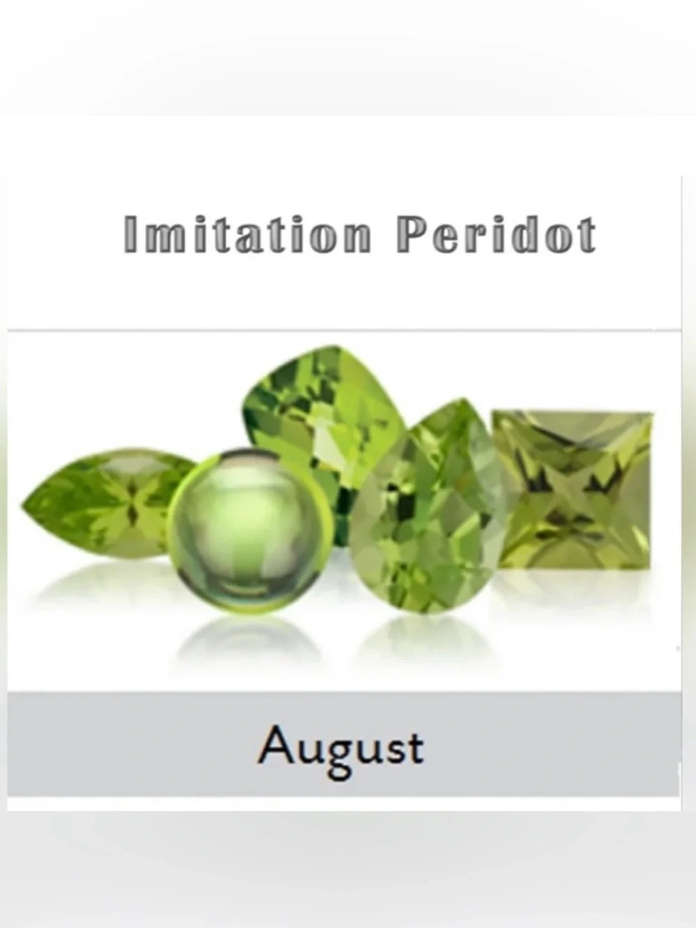 Malachite & Imitation Peridot (CZ) Floral Ring in Stainless Steel Ring - Picture 3 of 4